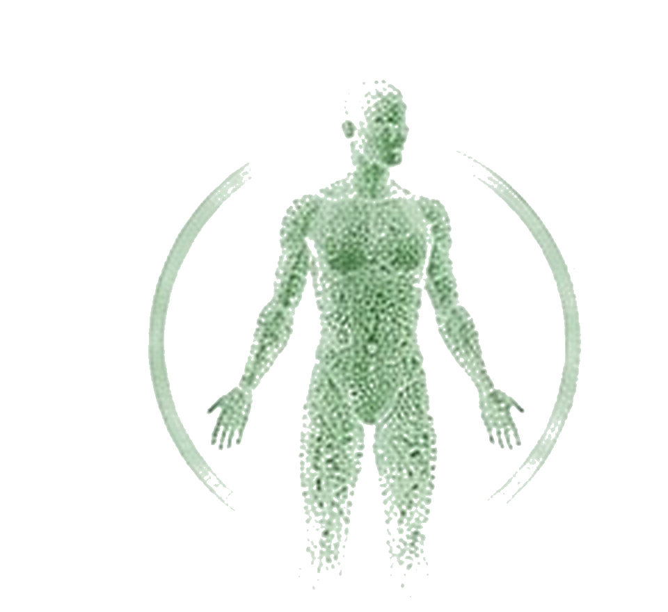 Precision medicine human silhouette